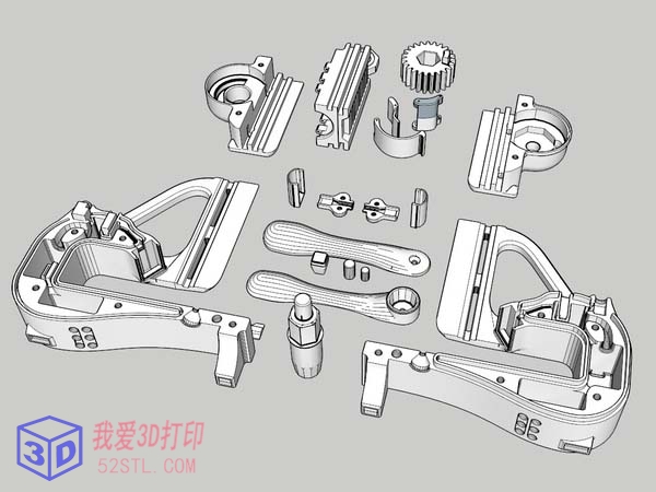 PCB钻孔迷你小转床-3d打印模型stl零件图