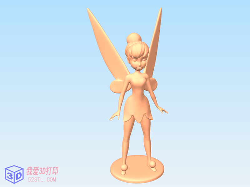 带翅膀的小叮当玩偶-3d打印stl模型库-3d打印模型免费下载-百度网盘下载【我爱3D打印】