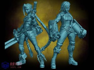 英雄联盟游戏Arcane-金克丝Jinx和蔚Vi手办-3d打印模型stl-【我爱3D打印】