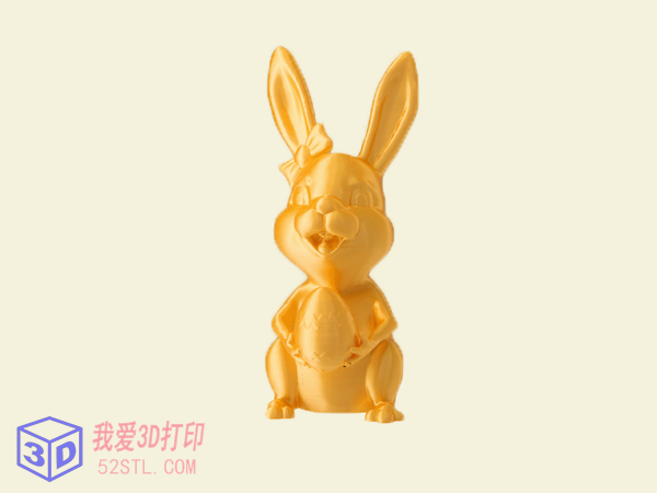 复活节大耳朵兔子-3d打印模型stl效果图