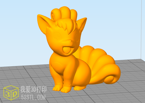 Vulpix（六尾火狐）模型-3D打印模型stl