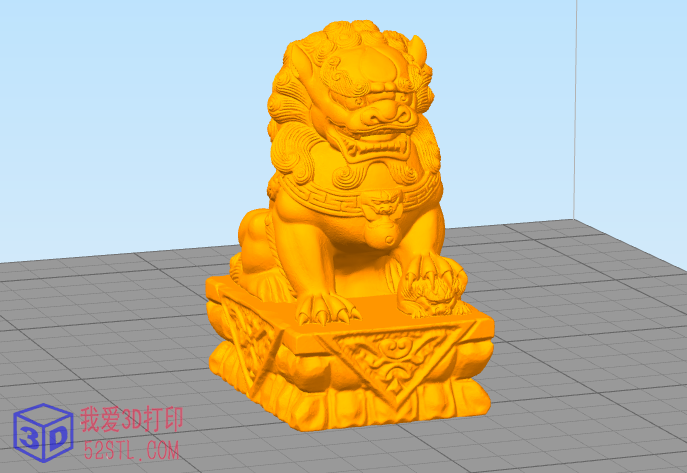 图片[2]-貔貅（镇宅石狮子）-3d打印模型stl格式免费下载-百度网盘下载【我爱3D打印】
