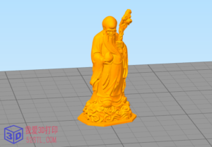 寿星老站立塑像-3D打印模型stl-【我爱3D打印】