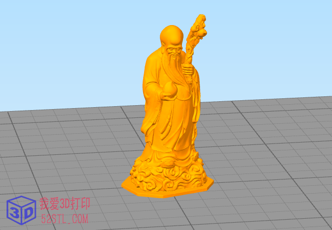 图片[1]-寿星老站立塑像-3d打印模型stl格式免费下载-百度网盘下载【我爱3D打印】