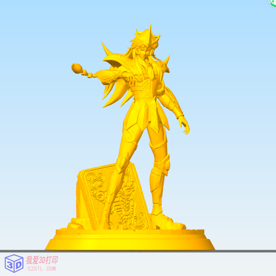 天蝎座(Scorpio)黄金圣斗士米罗-3d打印模型stl模型图
