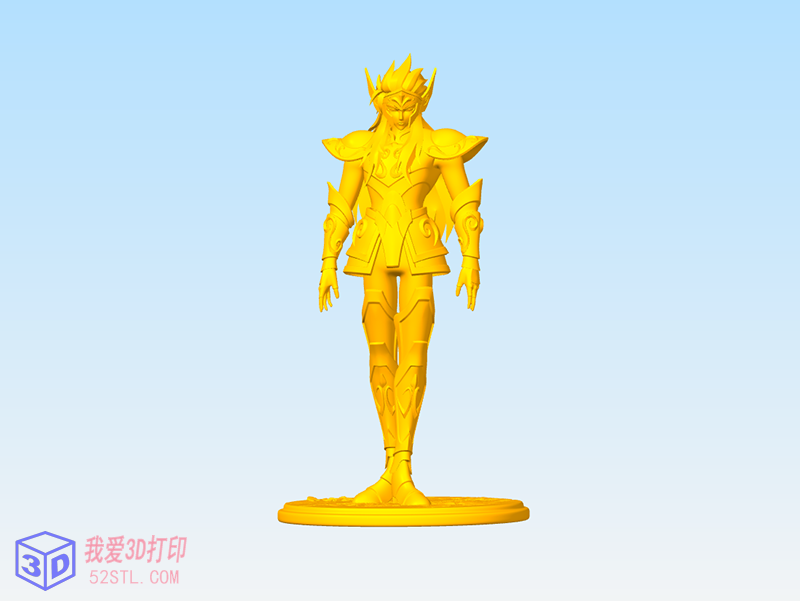 水瓶座(Aquarius)黄金圣斗士卡妙-3d打印模型stl模型图