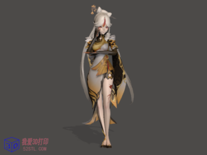 原神游戏手办-凝光Lin站立版手办-3d打印模型stl-【我爱3D打印】