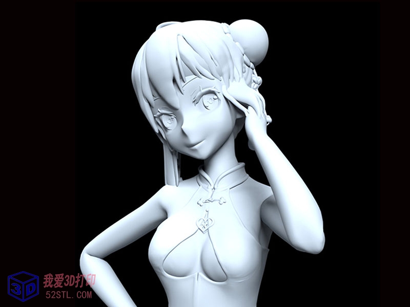 初音未来-吉祥花开-3d打印模型stl格式-3d打印模型库-百度网盘下载【我爱3D打印】