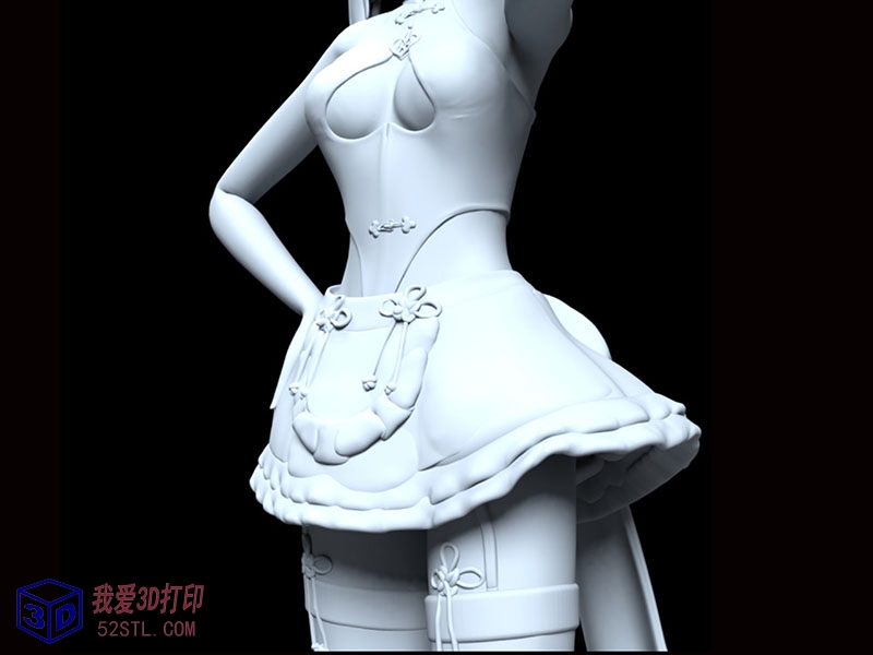 初音未来-吉祥花开-3d打印模型stl模型图片