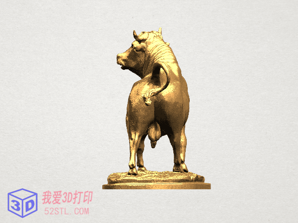 公牛雕像-3d打印模型stl图片