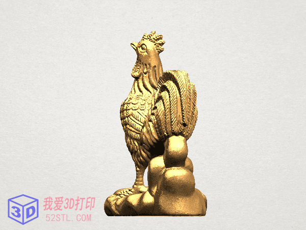 金鸡雕像-3d打印模型stl模型图片