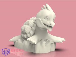 可爱小龙龟桌面模型-3d打印模型stl-【我爱3D打印】