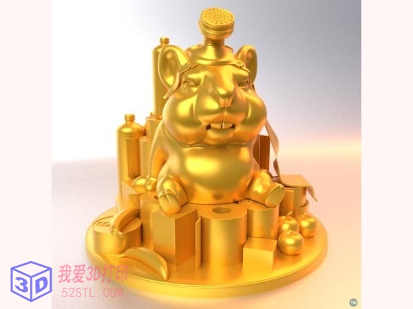 年度仓鼠奖杯-3d打印模型stl免费下载-百度网盘云下载【我爱3D打印】