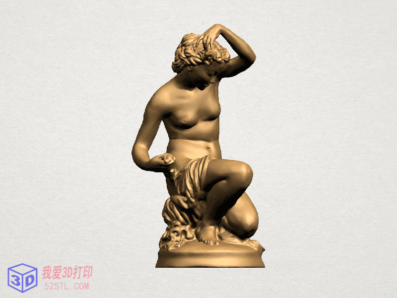 裸体女孩美女出浴雕塑(二)--3d打印模型stl格式-3d打印模型库-百度网盘下载【我爱3D打印】
