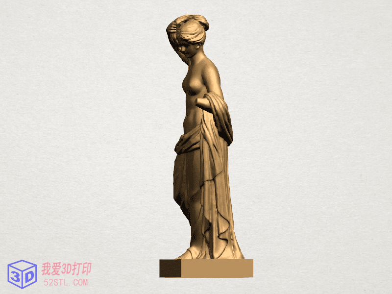 裸体女孩雕塑模型-3d打印模型stl图片