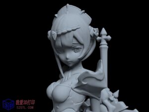 原神游戏角色-诺艾尔Noelle手办-3d打印模型stl-【我爱3D打印】