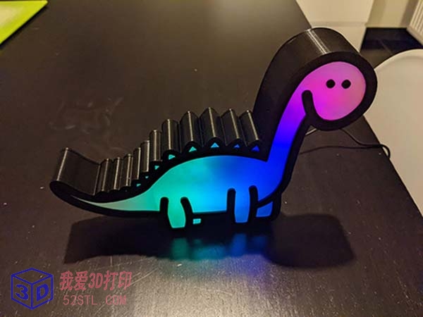 迷你恐龙小夜灯-3d打印模型stl格式免费下载-百度网盘下载【我爱3D打印】