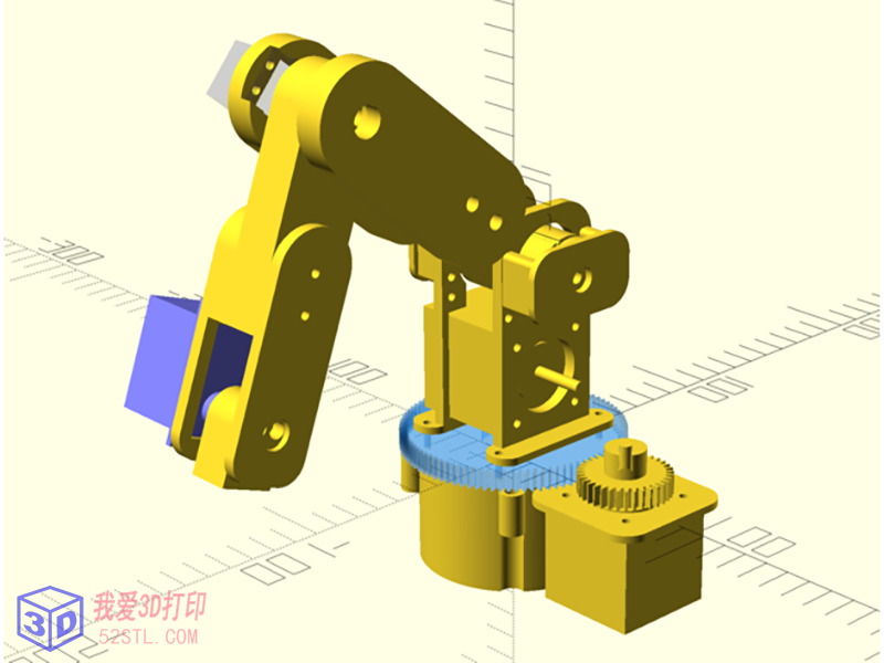 机械臂（4自由度）-3d打印模型stl图片