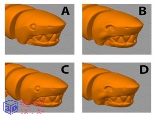 会活动的铰链鲨鱼-3D打印模型stl