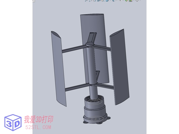 全3D打印小型vawt风力涡轮机-3d打印模型stl免费下载-百度网盘云下载【我爱3D打印】