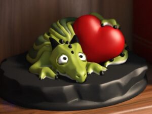 3D打印模型stl-情人节礼物之小怪兽-【我爱3D打印】