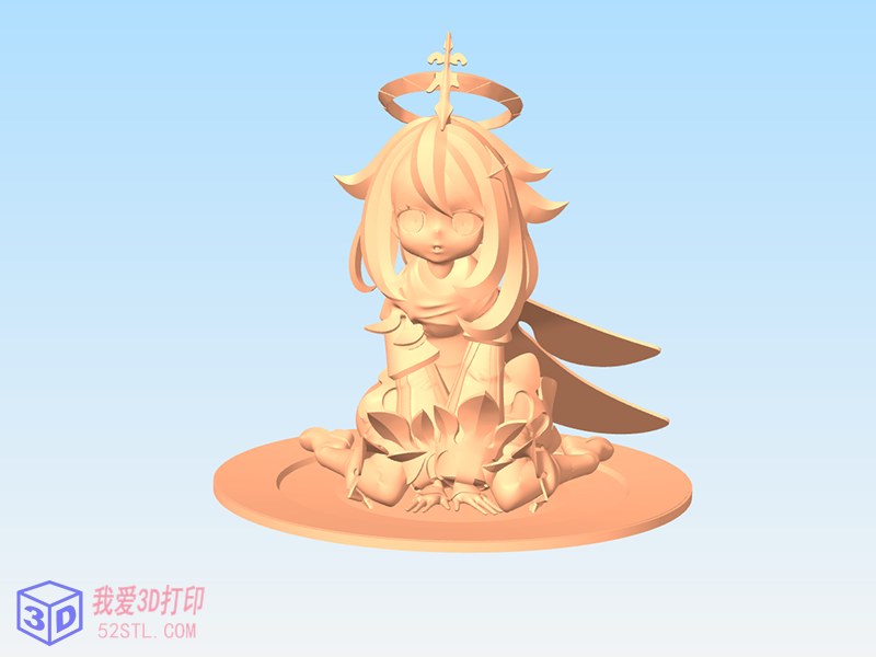 原神游戏角色-可爱派蒙Paimon手办模型-3d打印模型stl模型图