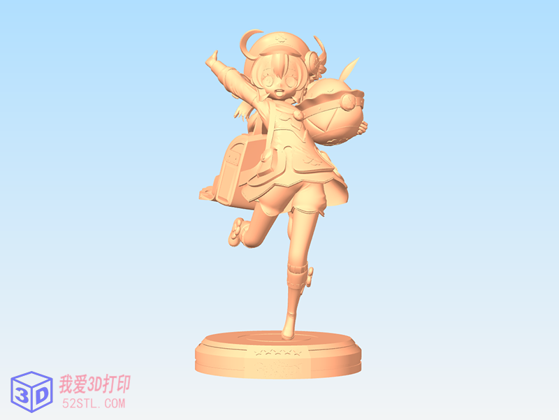 原神游戏角色-可莉Klee手办模型-3d打印模型stl模型图