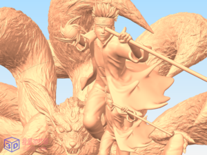 火影忍者九尾鸣人高精度手办-3d打印模型stl-【我爱3D打印】