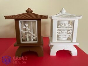 可更换面板的日式花园灯-3d打印模型stl-【我爱3D打印】