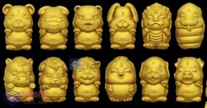 卡通版十二生肖合集-3d打印模型stl-【我爱3D打印】