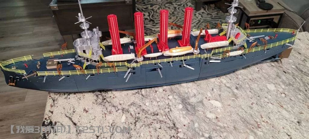 USS St. Louis 巡洋舰模型-3d打印模型stl下载