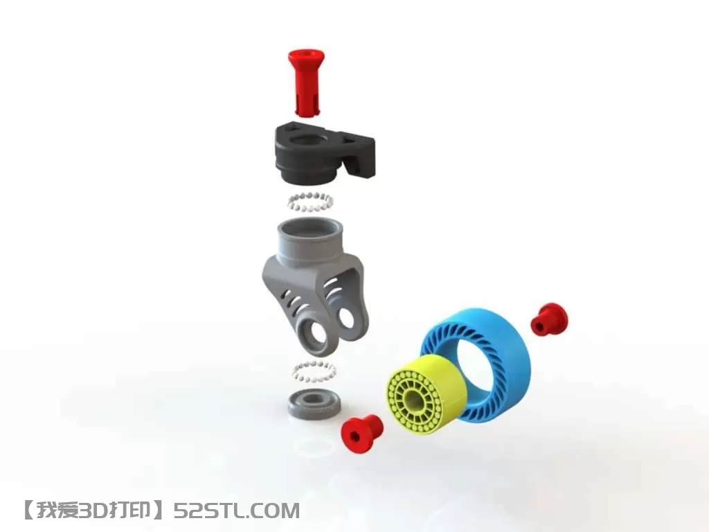 旋转锁定脚轮-3d打印模型stl