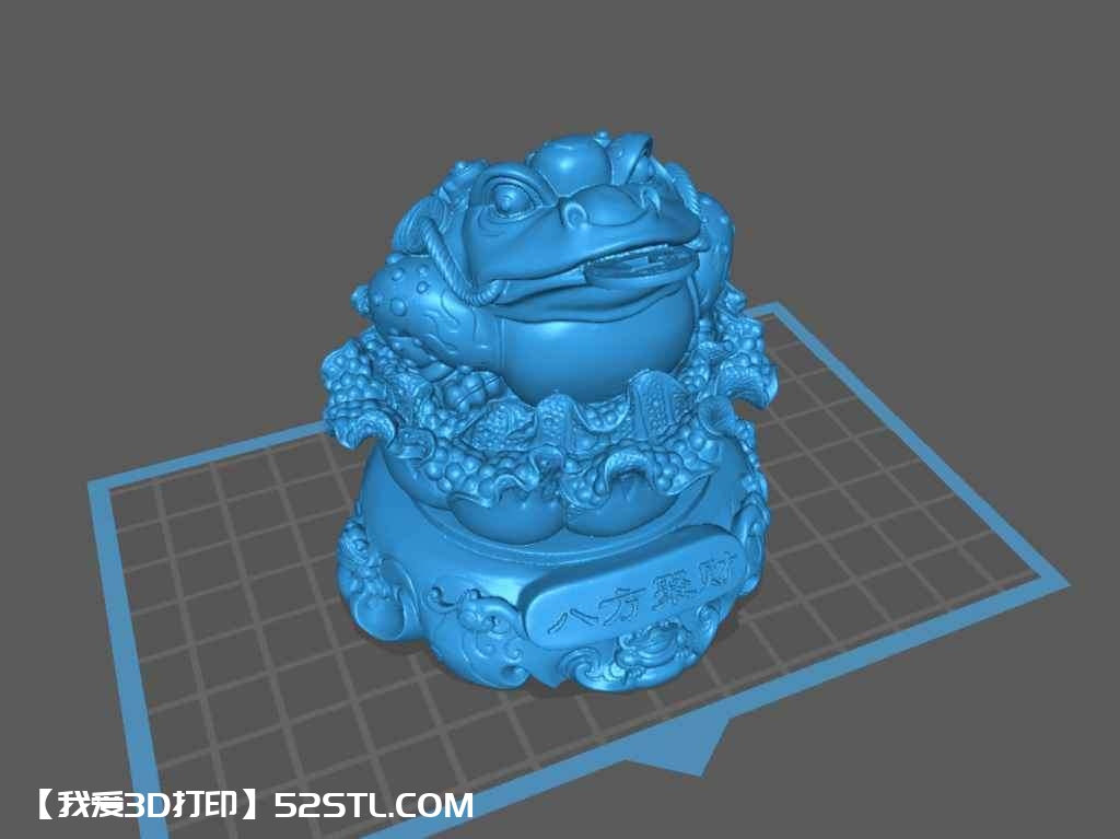 招财金蟾中式古典雕塑摆件-3d打印模型stl下载-百度网盘云下载【我爱3D打印】