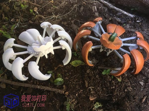 万圣节南瓜蜘蛛变形机器-3d打印模型stl实物图