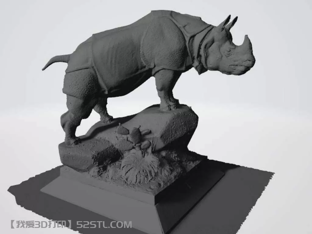 犀牛雕塑模型-3d打印模型stl