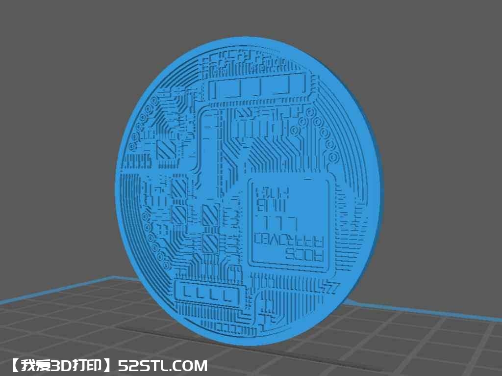 20厘米比特币硬币（正面和背面）-3d打印模型stl