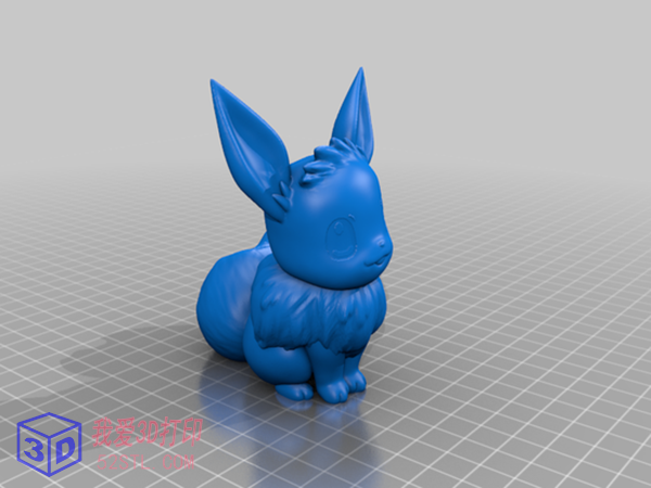 宠物小精灵伊布宝可梦（口袋妖怪）-3d打印模型stl模型图