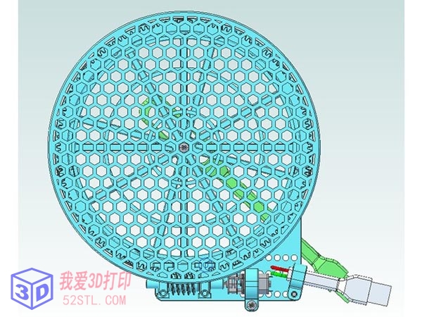 旋转展示台带灯USB供电-3d打印模型stl