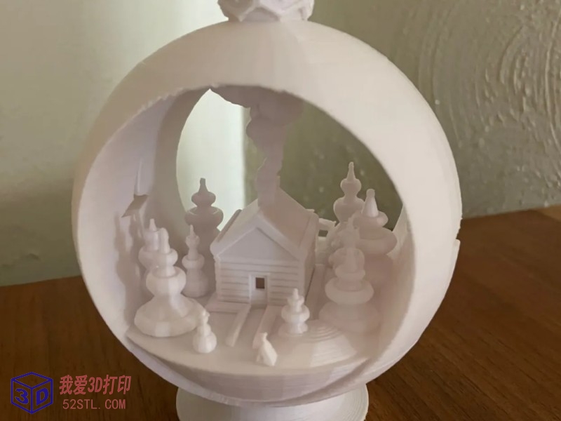 雪球vove装饰冬季小屋-3d打印模型stl