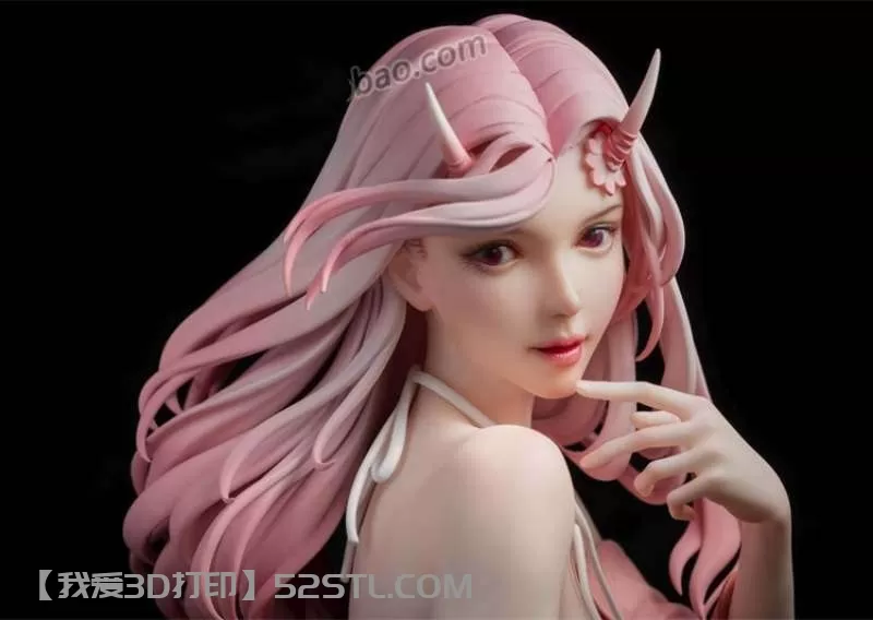 山鬼神话鬼姬女棋子-3d打印模型stl