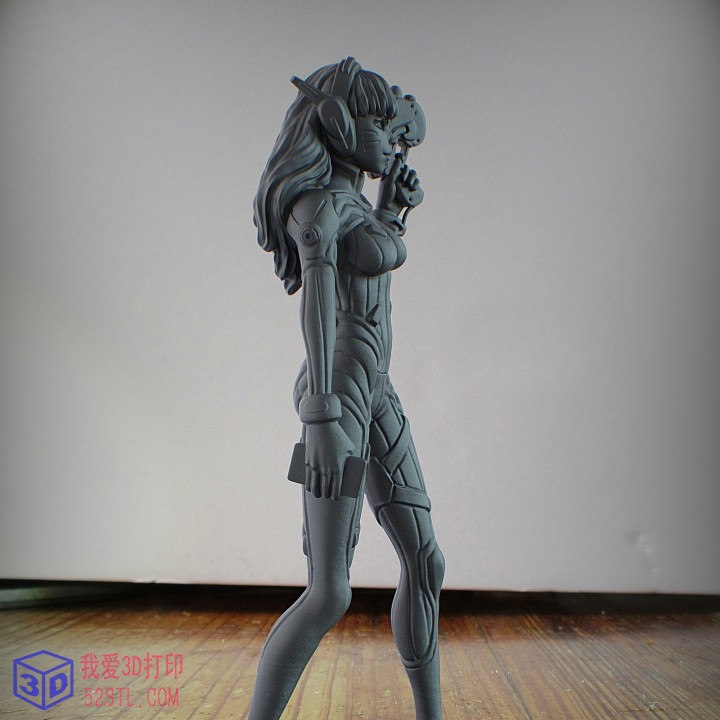 守望先锋-D.Va 完整手办-3D打印模型stl