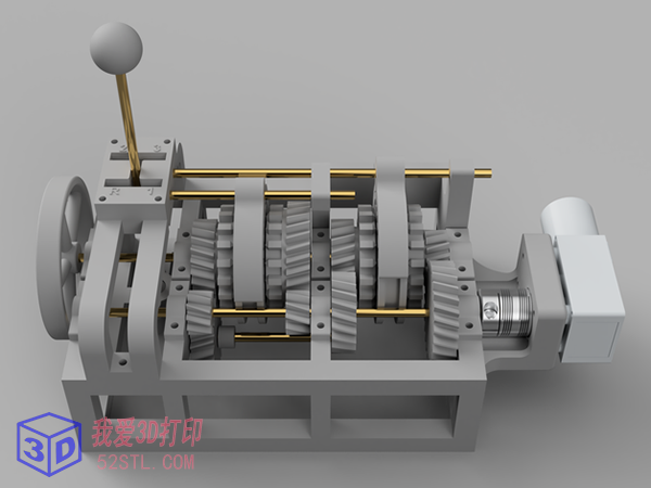 4速手动变速箱演示模型-3d打印模型stl积分下载-百度网盘云【我爱3D打印】