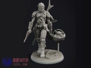 星球大战曼达洛人手办-3d打印模型stl-【我爱3D打印】