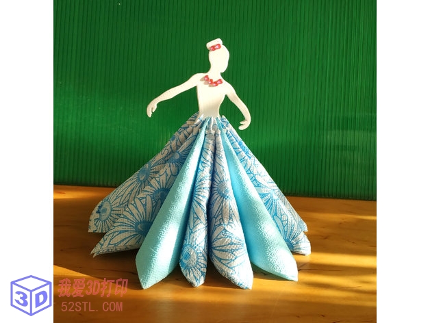 餐巾架“小姐和芭蕾舞女演员”-3d打印模型stl实物图