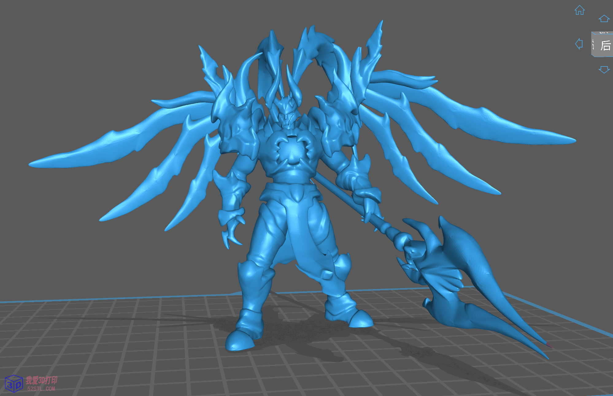 王者荣耀 吕布-3d打印模型stl免费下载-百度网盘云【我爱3D打印】