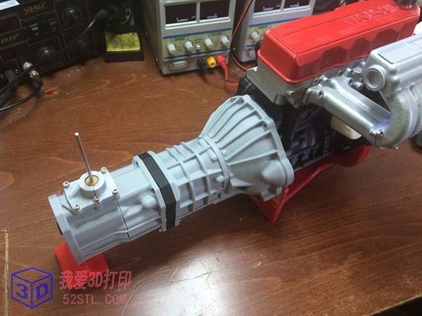 丰田22RE发动机5速变速箱模型-3d打印模型stl下载实物图
