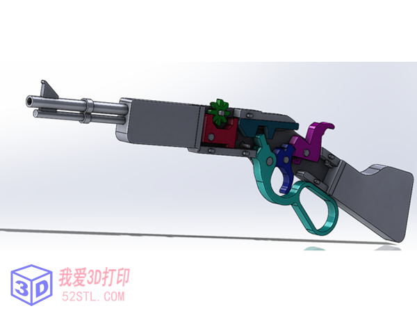 杠杆式橡皮枪-3d打印模型stl
