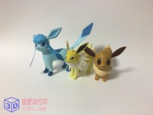 三只可爱精灵宝可梦（口袋妖怪）-3d打印模型stl-【我爱3D打印】