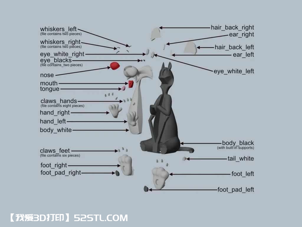 西尔维斯特猫-3d打印模型stl