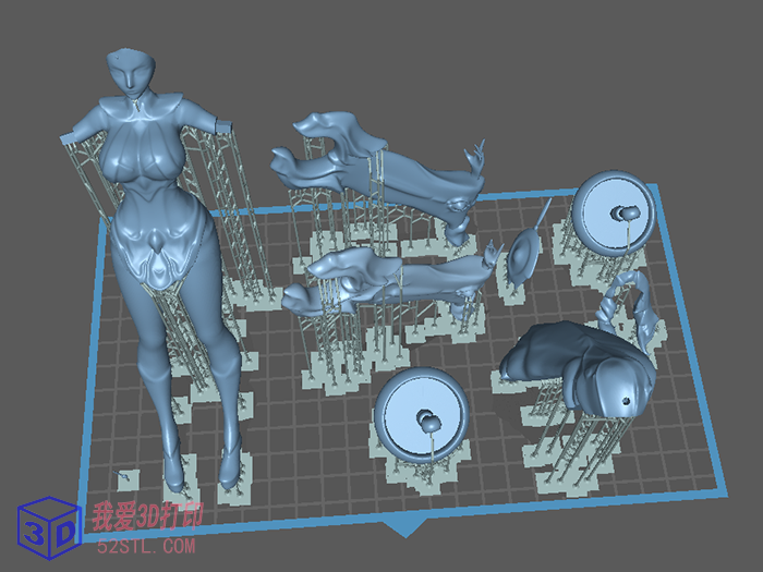 王者荣耀 貂蝉高清手办-3d打印模型stl下载-百度网盘云【我爱3D打印】